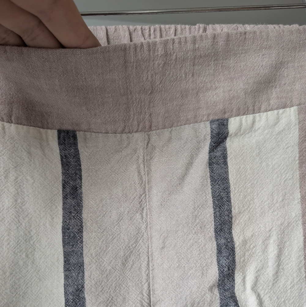Smash + Tess Sophie Pant Cotton Linen Pastel Striped Wide-leg Cropped Size XS - Picture 9 of 12
